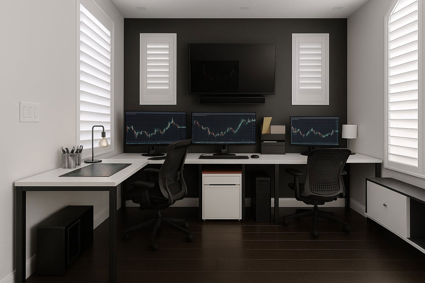 طراحی اتاق تریدر