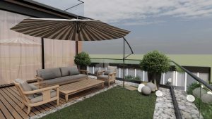 طراحی ترکیبی کف تراس