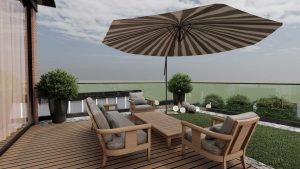 طراحی نشیمن تراس