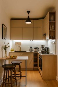 طراحی آشپزخانه کوچک آپارتمان ترنج