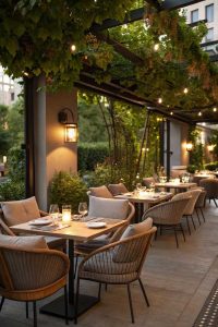 طراحی کافی شاپ فضای باز