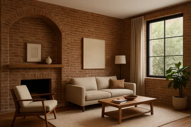 طراحی داخلی با آجر