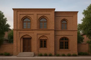 طراحی نمای سنتی با آجر