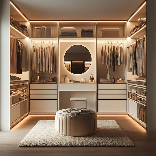 نورپردازی مناسب در کلوزت روم