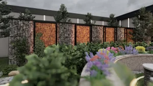 طراحی دیوار گابیون