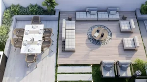 قسمت نشیمن و غذاخوری لاکچری